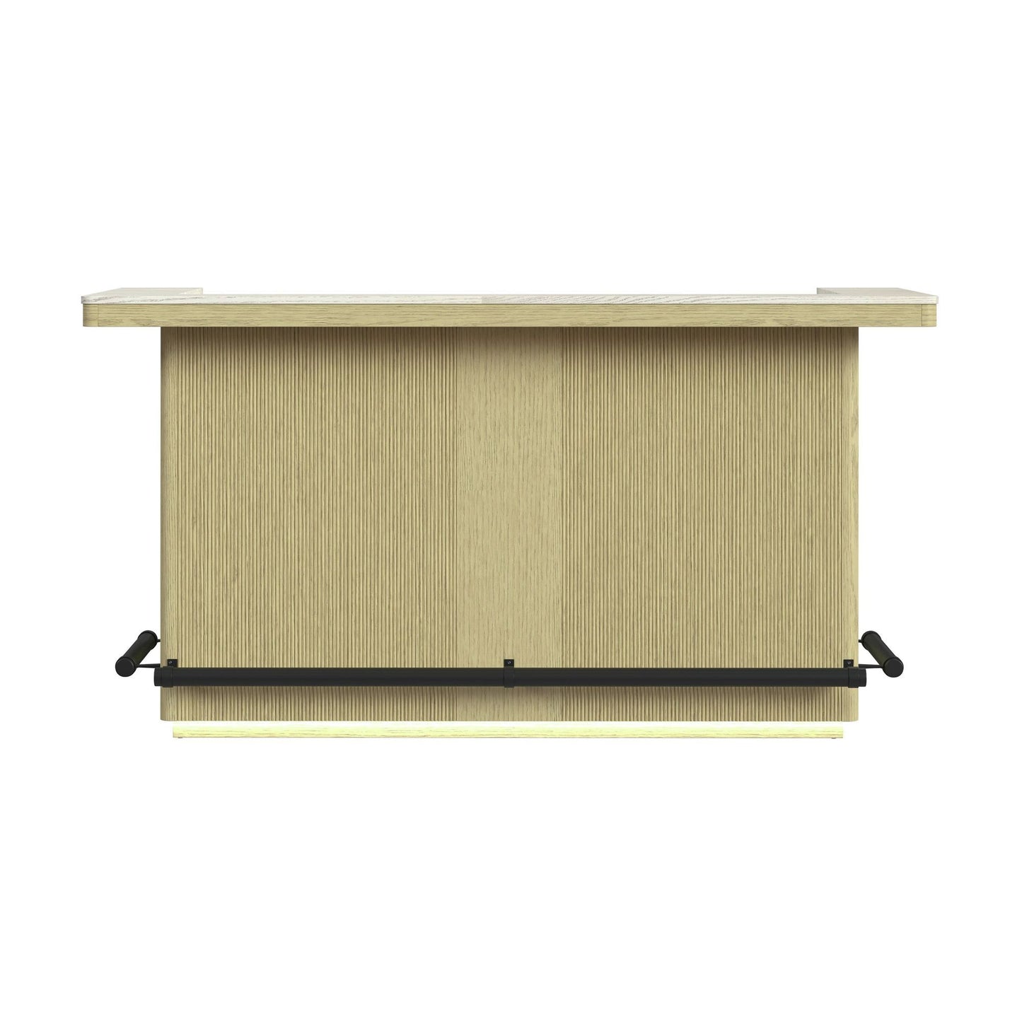 Cambrie - Bar Table With LED - Off-White And Natural