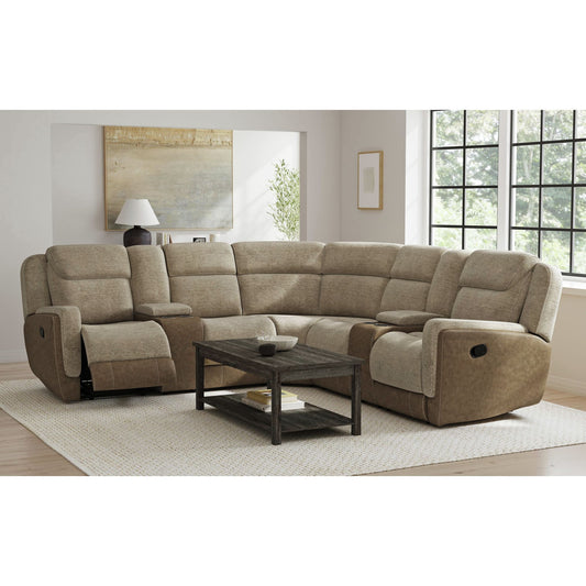 Hornet - 3 Piece Sectional Set With Console And 2 Recliners