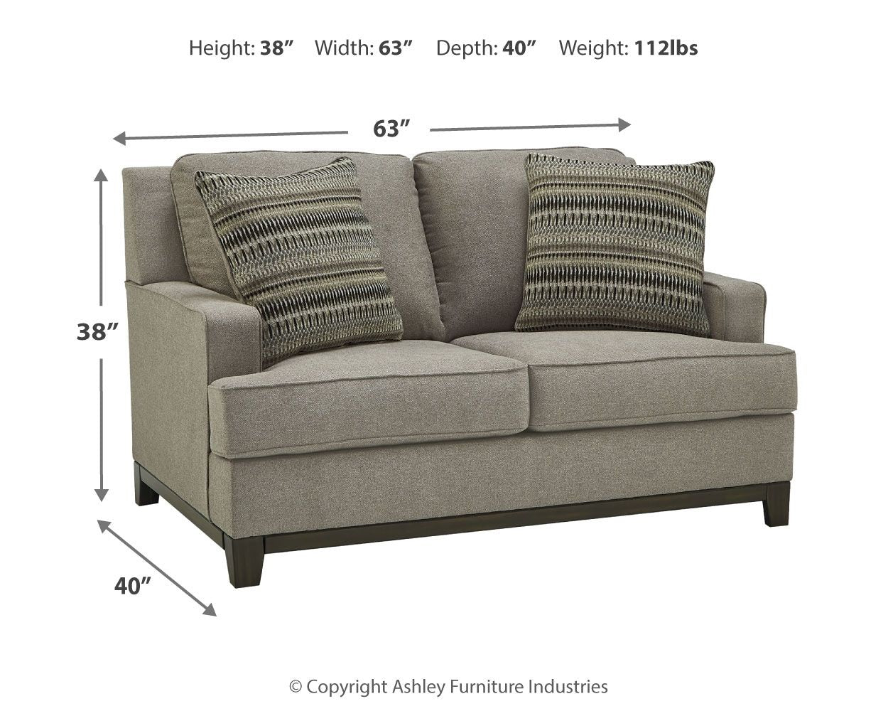 Kaywood - Loveseat - Granite