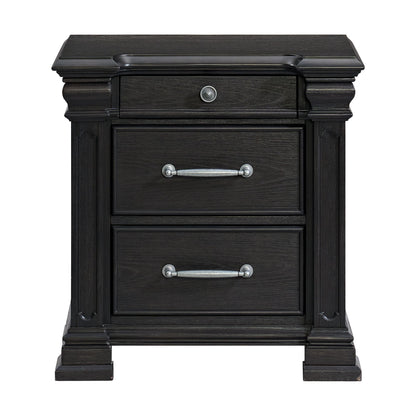 Kings Court - 3-Drawer Nightstand (Sliding Top)