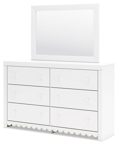 Mollviney - Dresser And Mirror - White