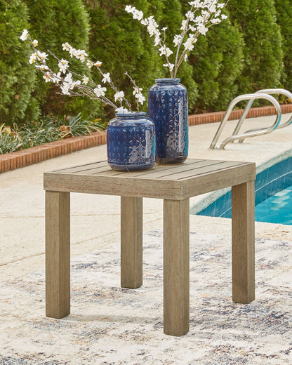 Silo Point - Square End Table - Brown