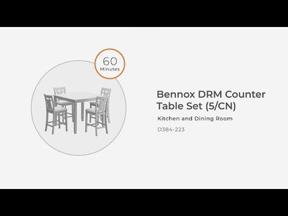 Bennox - DRM Counter Table Set (Set of 5) - Brown
