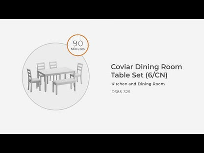 Coviar - Dining Room Table Set (Set of 6) - Brown